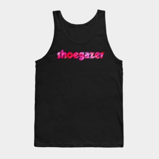 Shoegazer - Blurry Text in Pink Tank Top